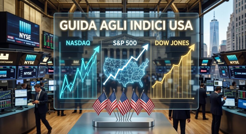 S&P 500 Nasdaq e Dow Jones
